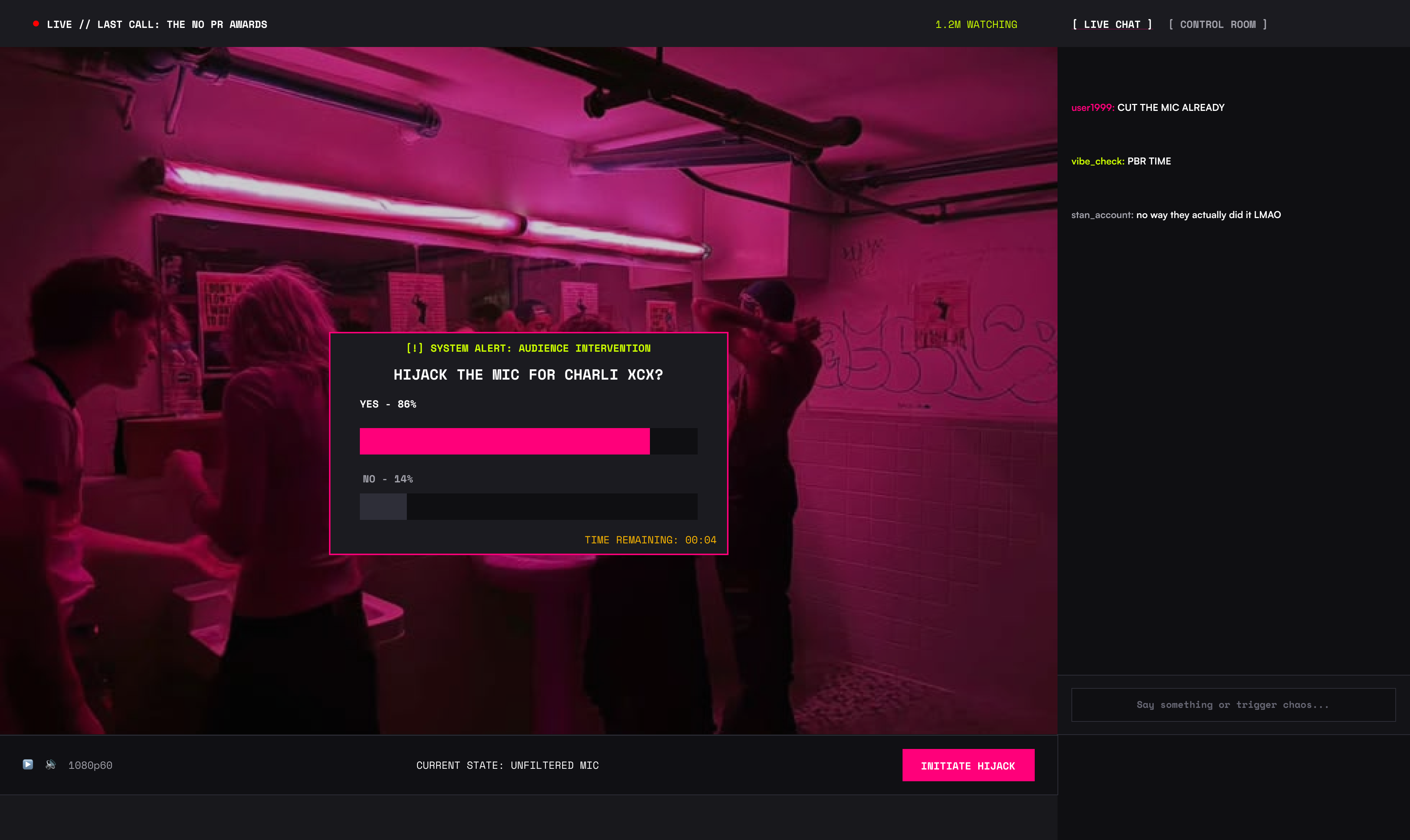 LAST CALL Live Poll Modal UI Overlay